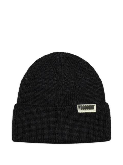 Woodbird  Yupa Long logo-detail beanie
