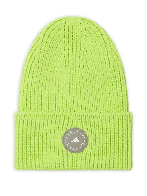 adidas logo-patch beanie hat