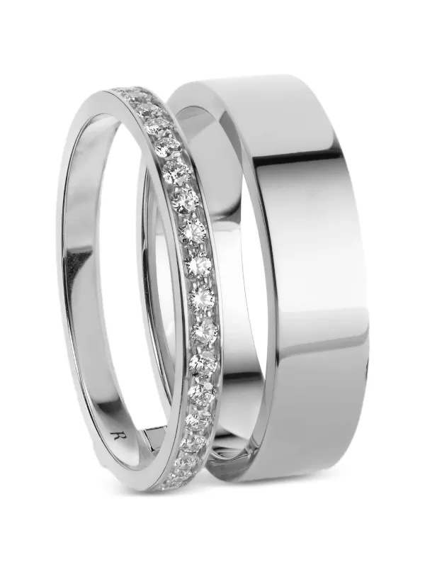 Repossi Berbere Diamond Double Ring in Silver