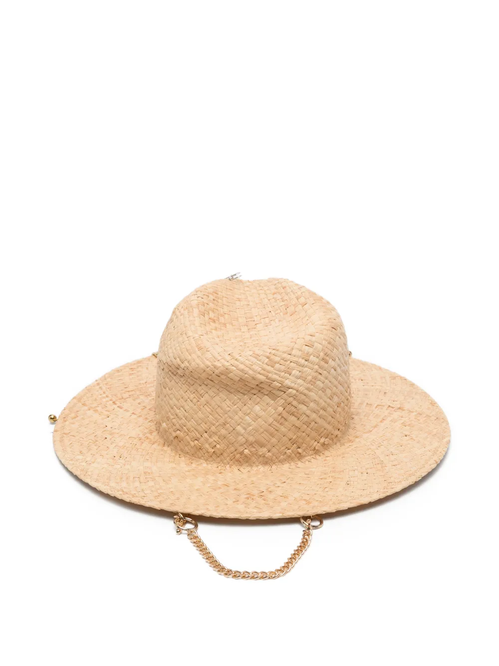  Ruslan Baginskiy Chain Strap Fedora Hat - Neutrals 