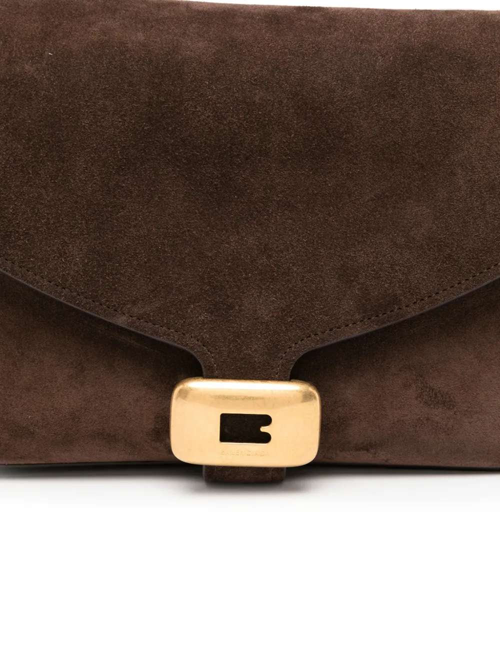Balenciaga Medium Clicca suède schoudertas Bruin