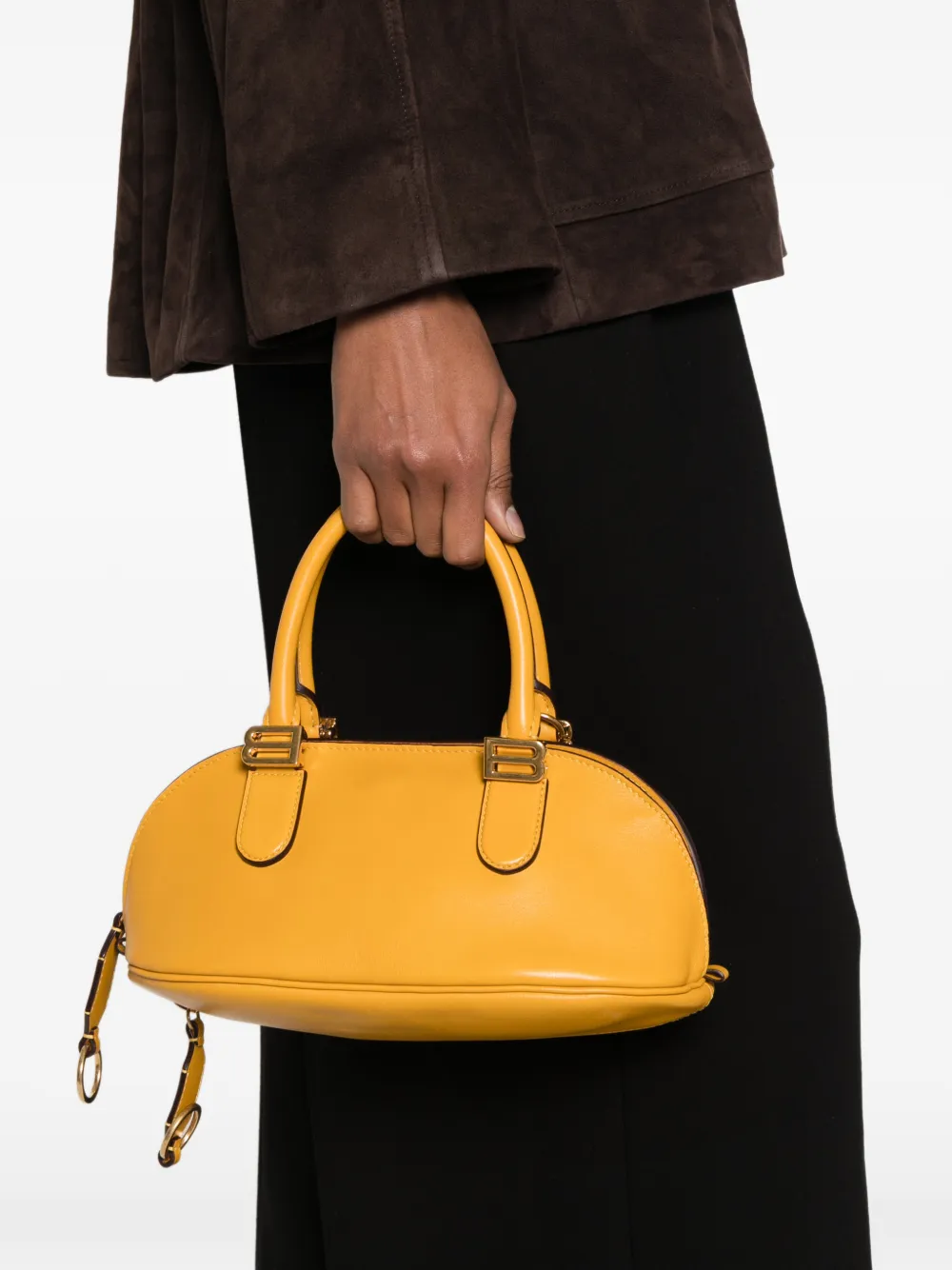 Balenciaga Bolero Bowl mini-shopper met handgreep Geel
