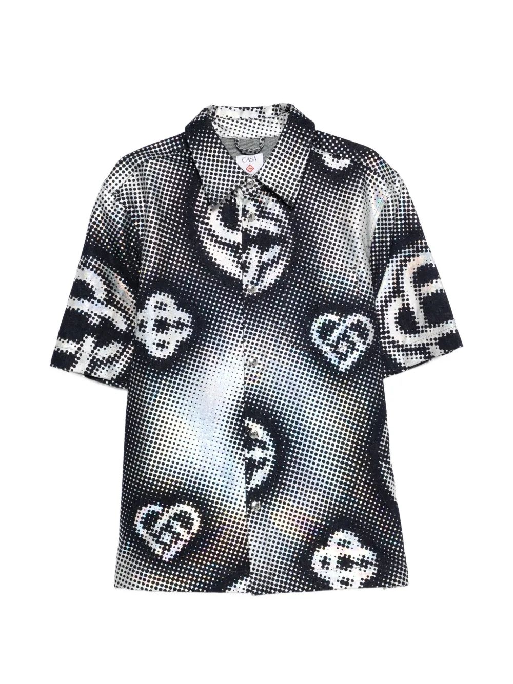 Casablanca Pearlescent Monogram shirt - Blu