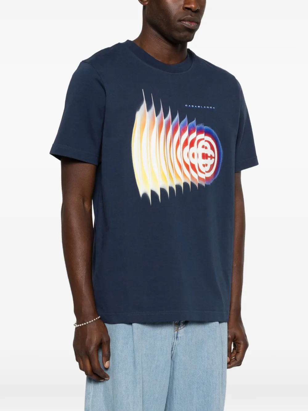 Casablanca Shockwave T-shirt met ronde hals Blauw