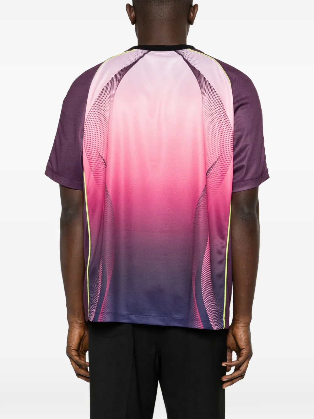 Casablanca Aubergine T-shirt met kleurverloop en korte mouwen Paars