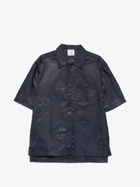 Casablanca Half Tone monogram satin shirt