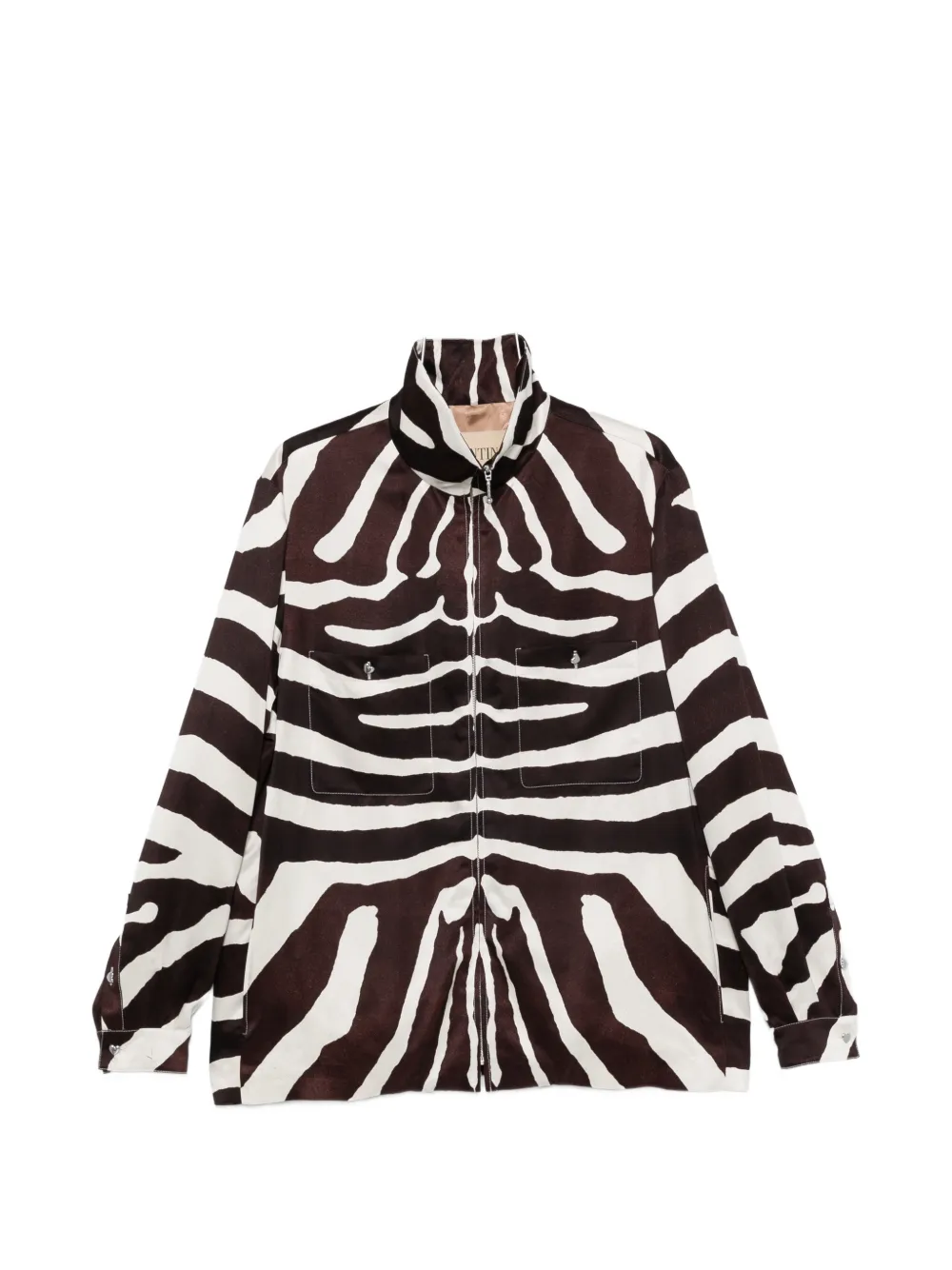 Valentino Garavani VAL ZEBRA PRINT JACKET - Brown