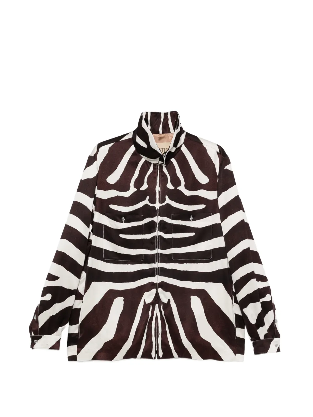 Valentino Garavani VAL ZEBRA PRINT JACKET - Brown