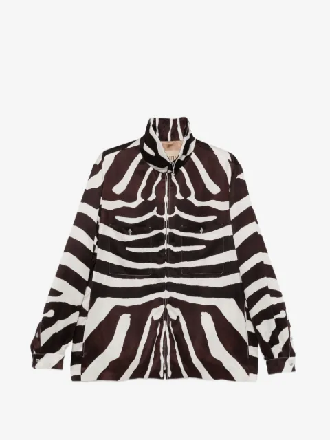 Valentino Garavani veste zippée à motif zébré