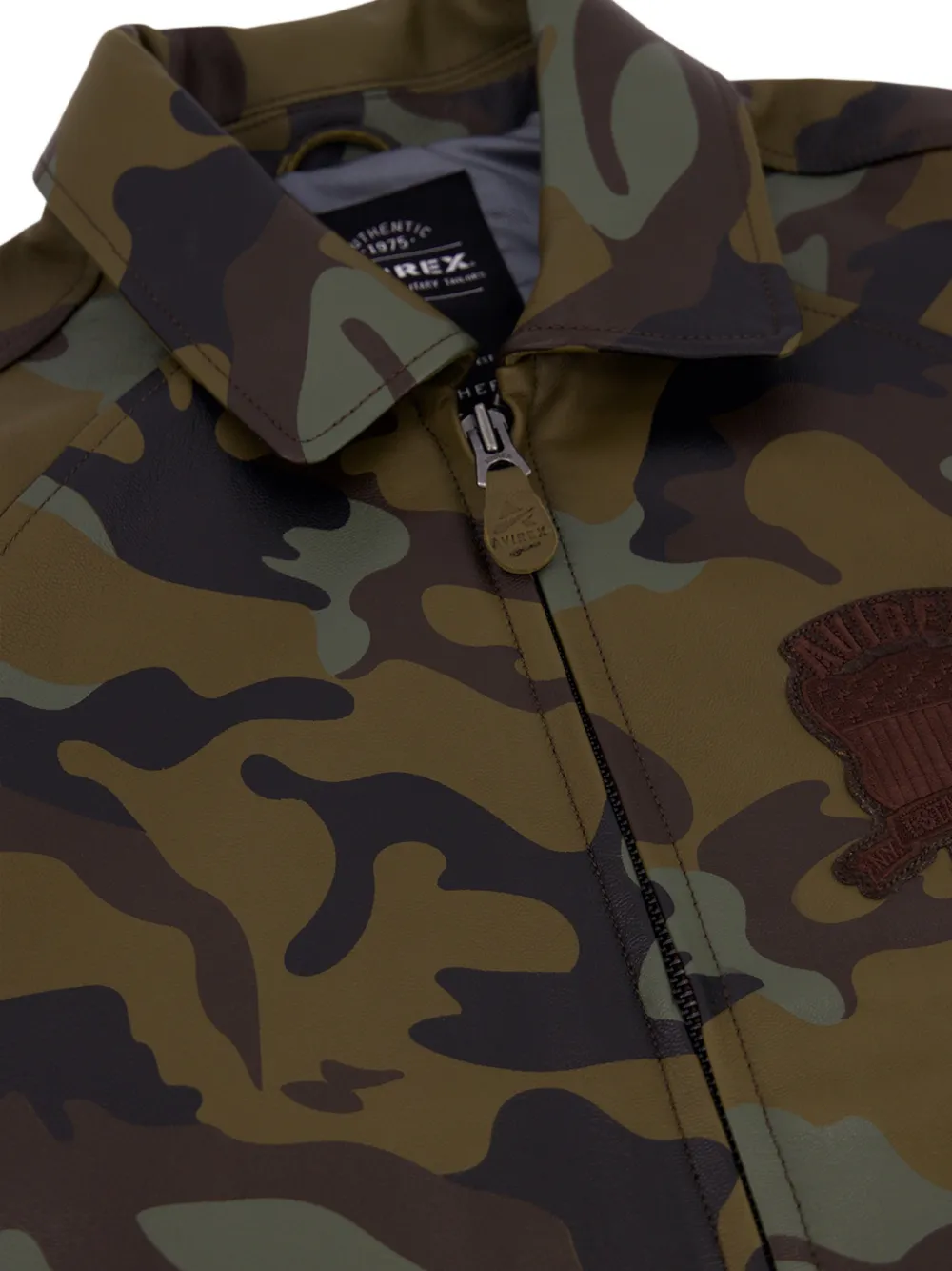  Avirex Camouflage Logo Appliqué Jacket - Green 