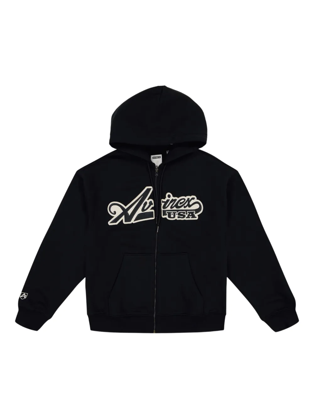 Avirex hoodie con capucha y cierre | negro | Image 1