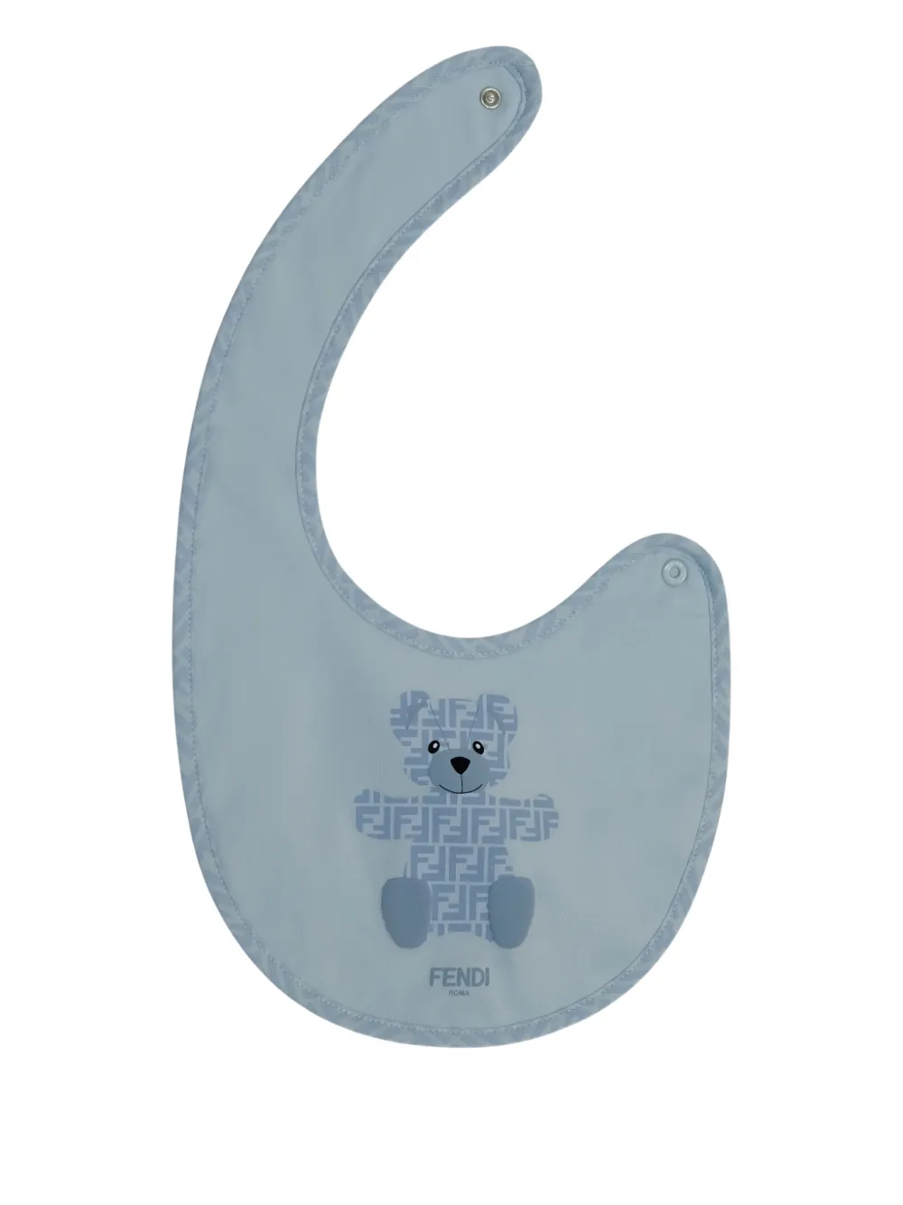 Fendi Kids Drie slabbetjes met logodetail - Blauw