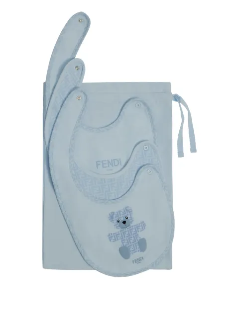 Fendi Kids logo-detail bib (set of three)