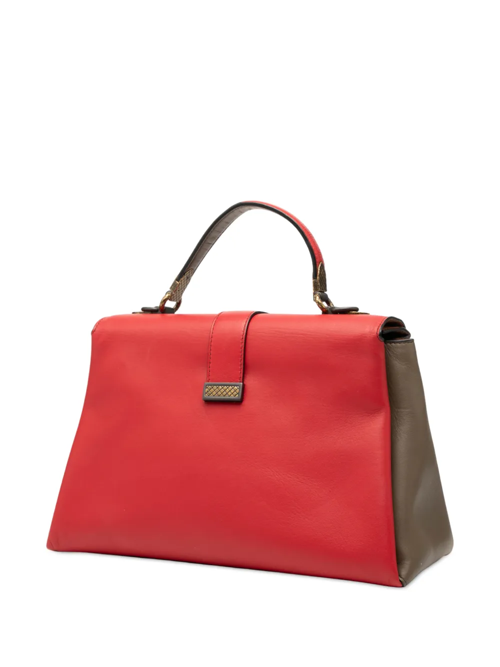 2012-2025 Medium Tricolor Nappa Piazza Top Handle Satchel