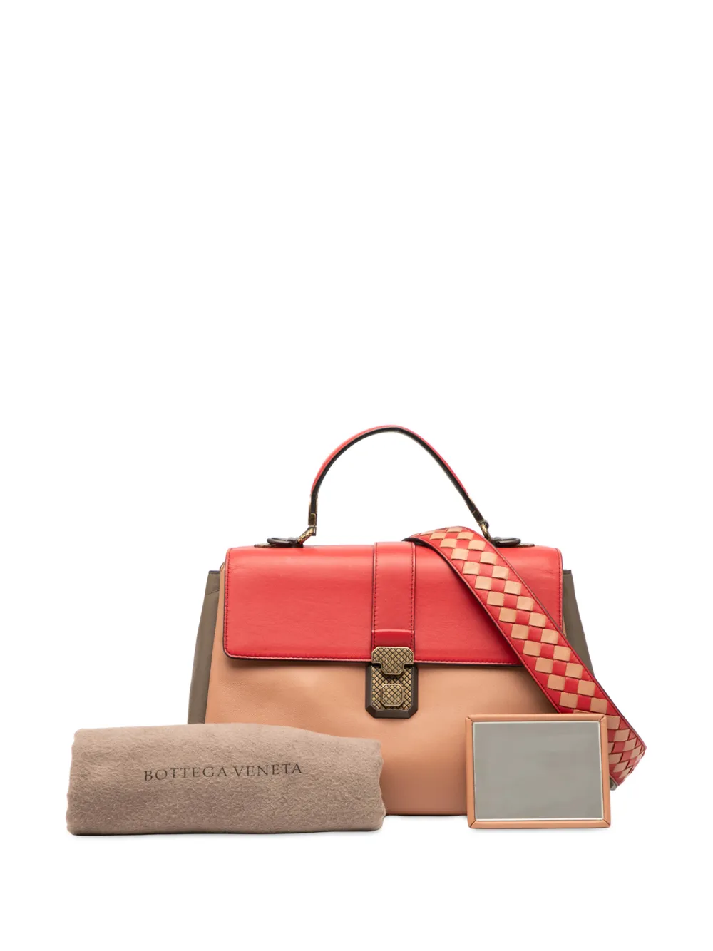 2012-2025 Medium Tricolor Nappa Piazza Top Handle Satchel