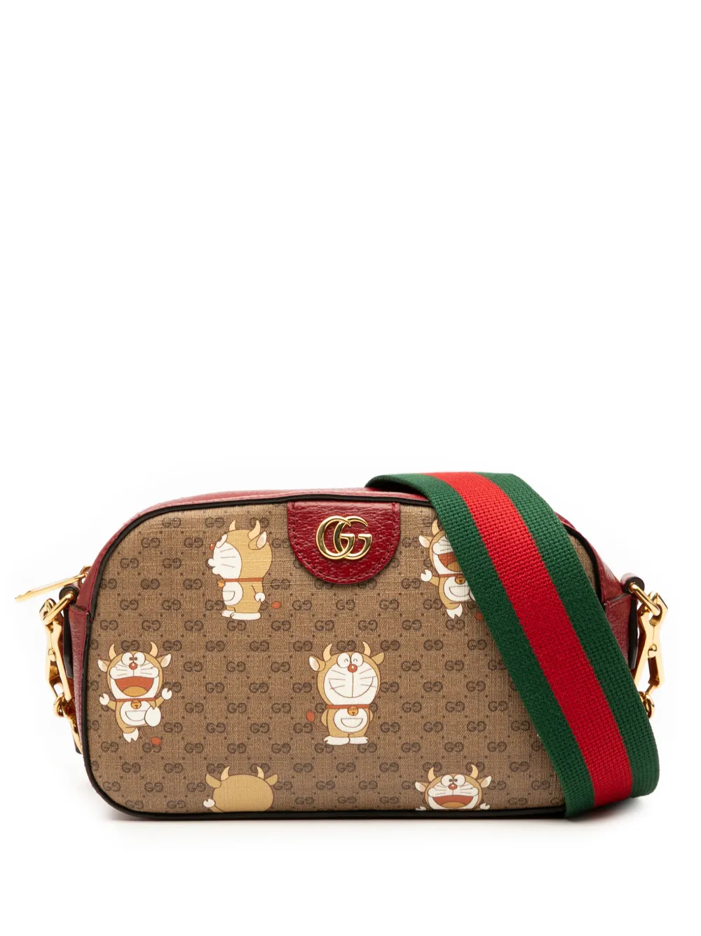 Gucci Pre-Owned Borsa a tracolla Doraemon micro in tessuto GG Supreme 2016-2025 - Marrone