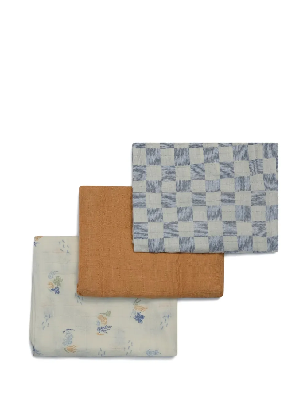 Avery Row floral muslin squares (set of three) - Nude