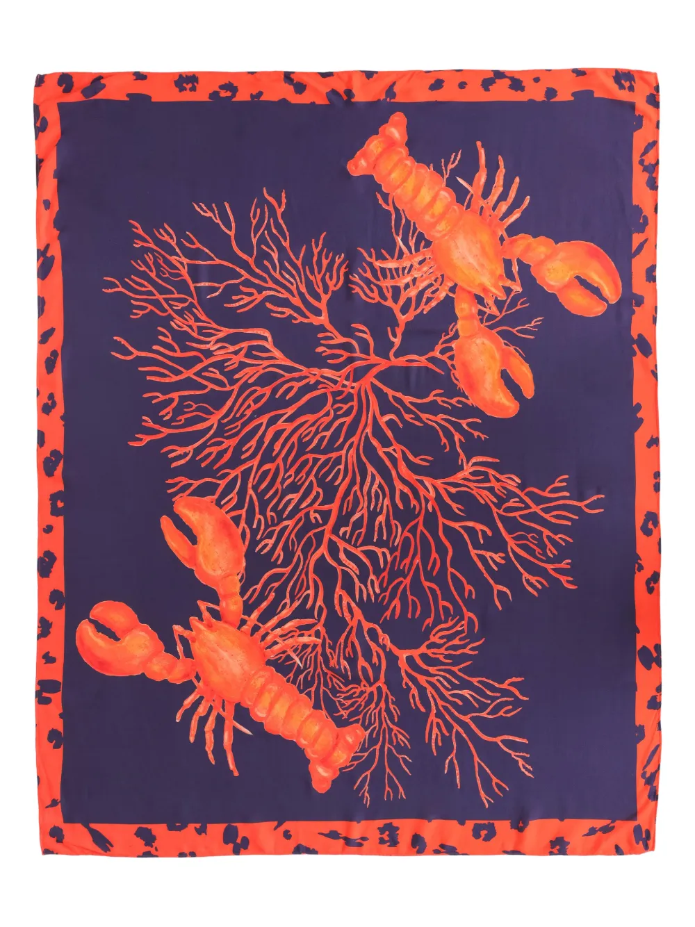 Brigitte lobster-print pareo - Blu