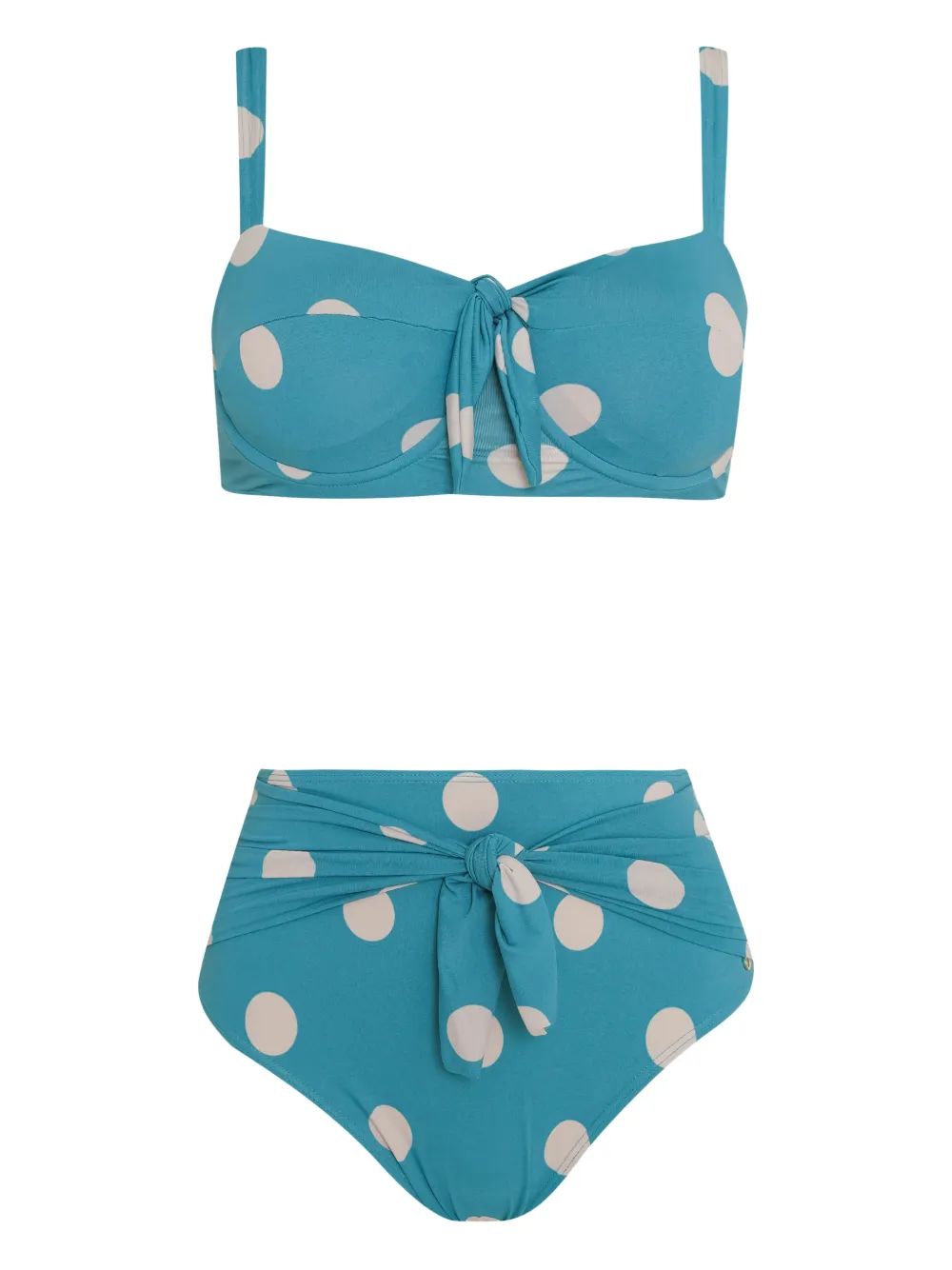 Brigitte knot-detail bikini - Blu