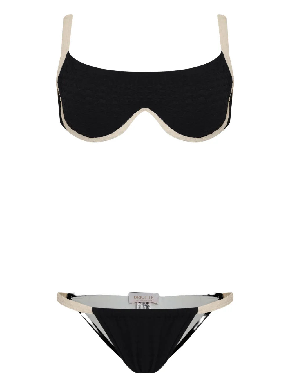 Brigitte Bia textured bikini - Nero