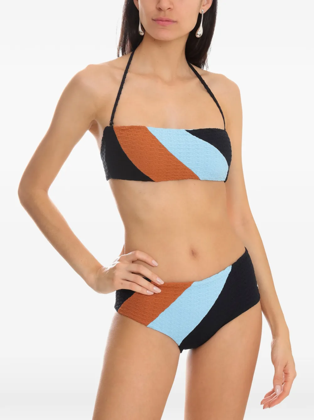 Brigitte colour-block textured bikini | Bikinis | Image 2