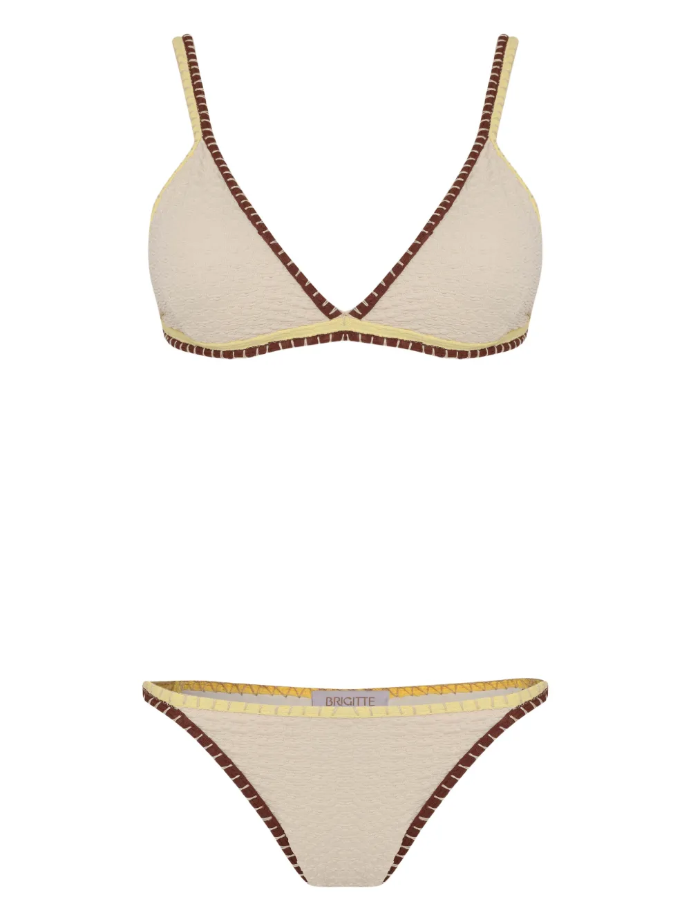 Brigitte Annecontrast-trim bikini - Toni neutri
