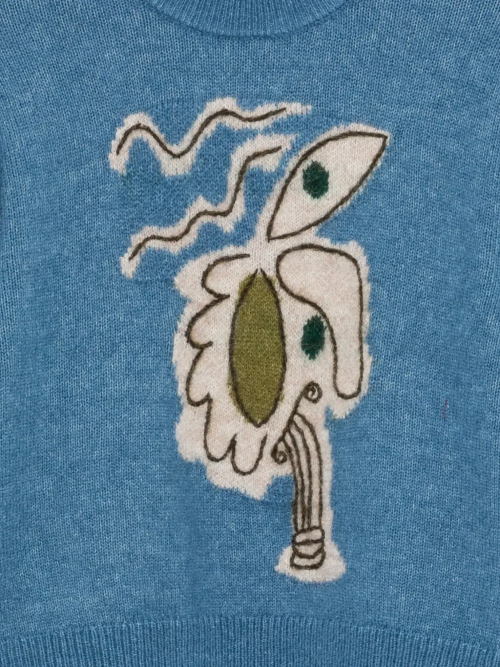  Alemais Ruffled Graphic Sweater - Blue 