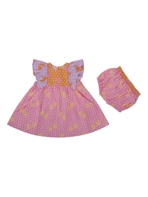 Stella McCartney Kids ruffled heart-print dress