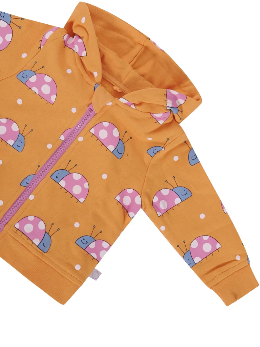 Stella McCartney Kids Hoodie met lieveheersbeestje en rits Oranje