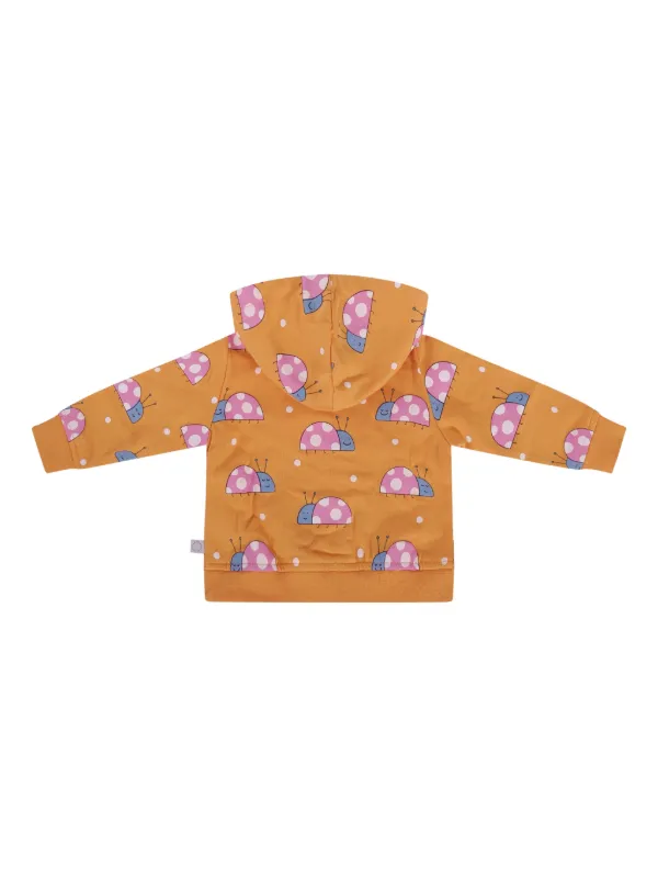 Stella McCartney Kids ladybug-print Zipped Hoodie | Orange