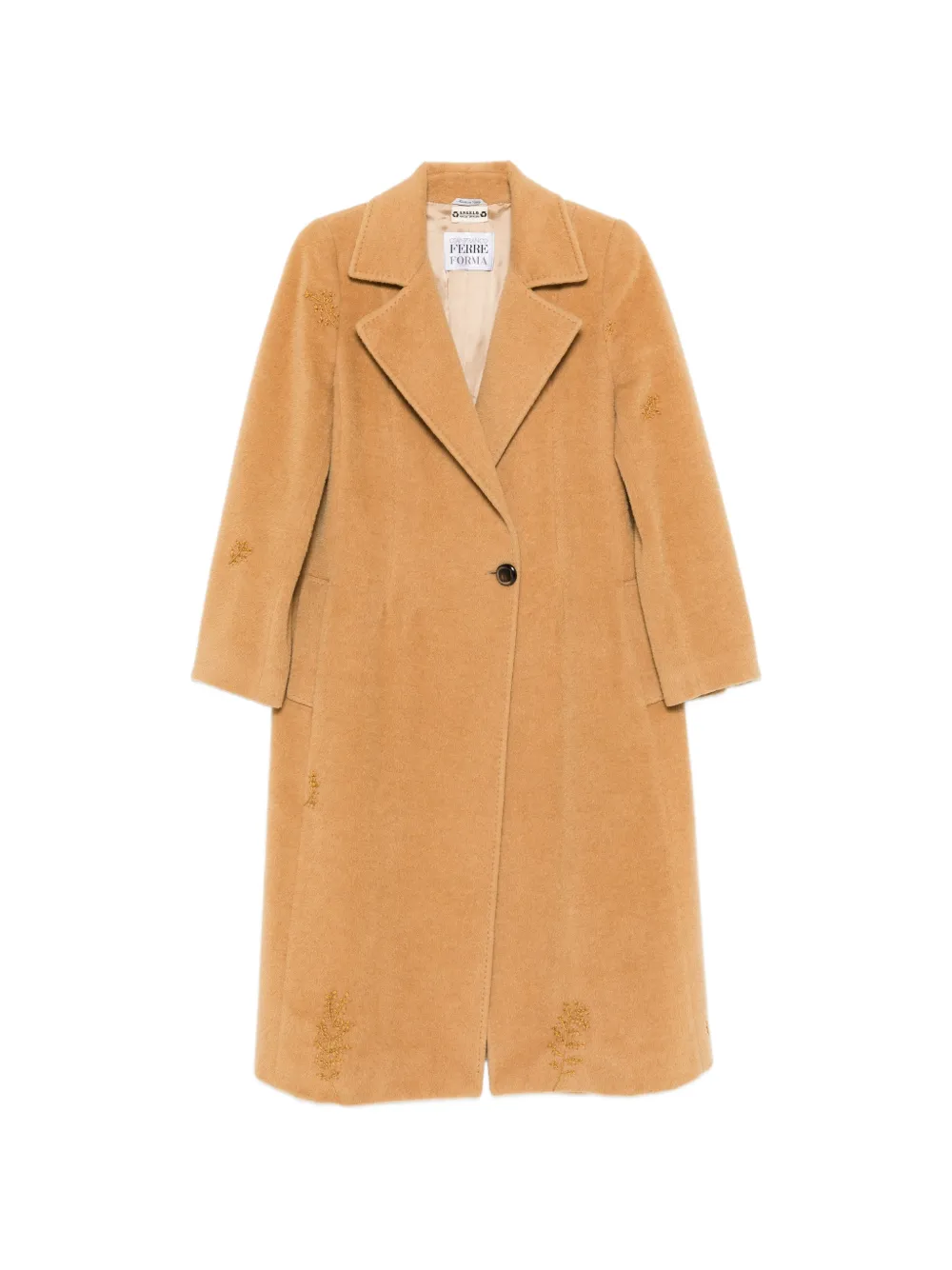 A.N.G.E.L.O. Vintage Upcycling Cappotto con revers a lancia - Toni neutri