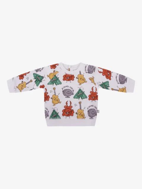 Stella McCartney Kids suéter con estampado musical