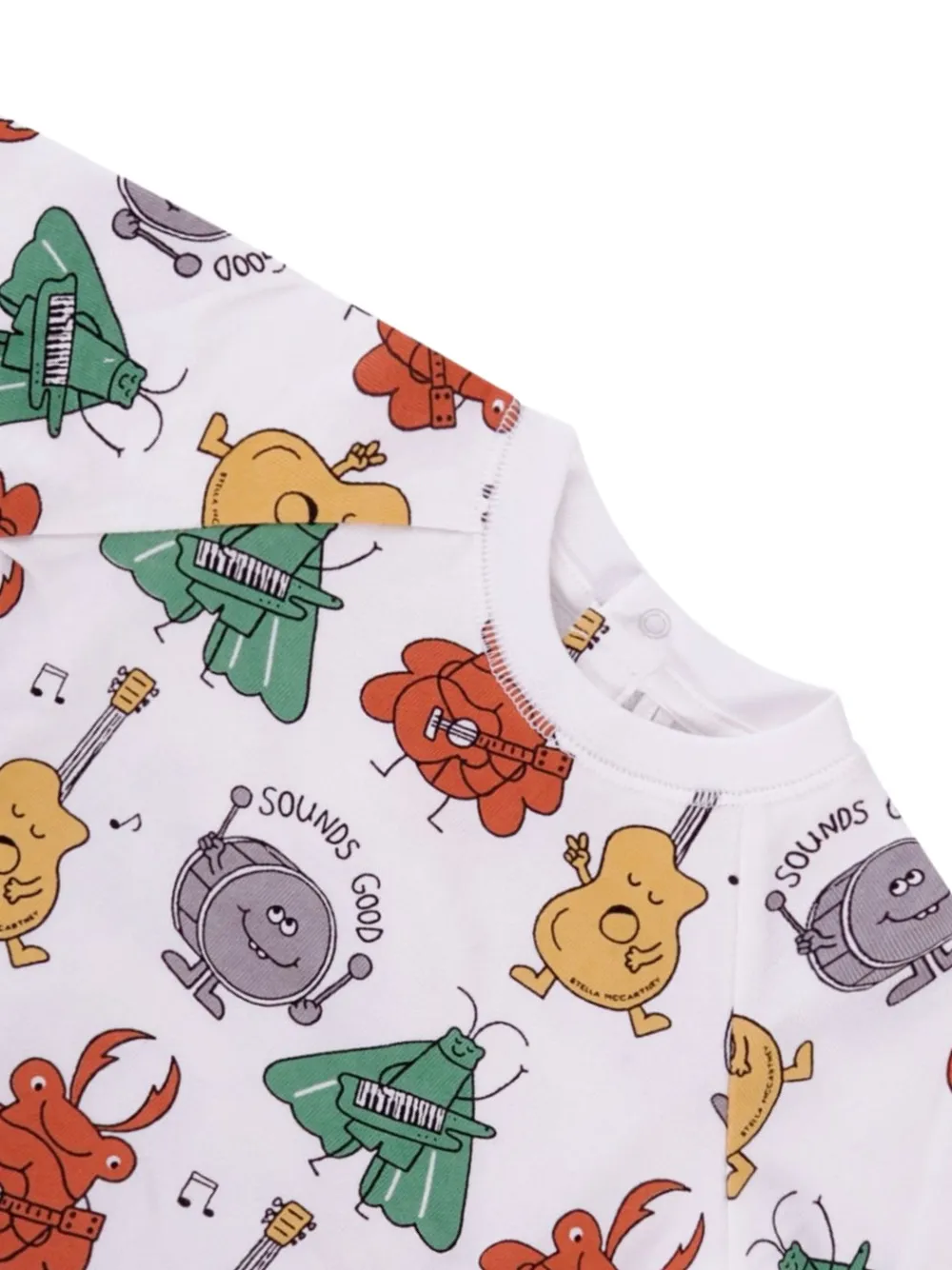 Stella McCartney Kids Trui met muziekprint Wit