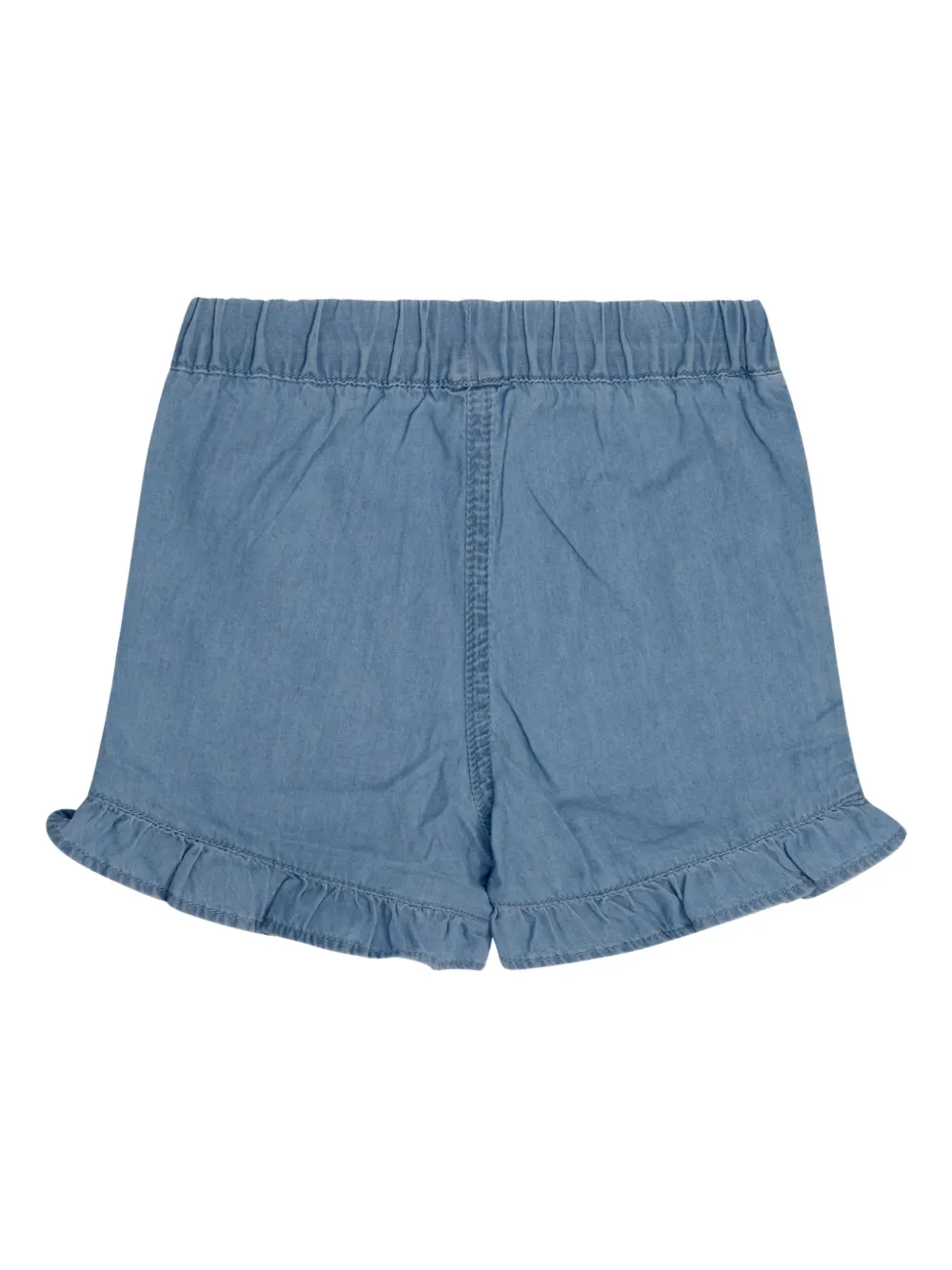 Stella McCartney Kids Shorts met geborduurd lieveheersbeestje en ruches - Blauw