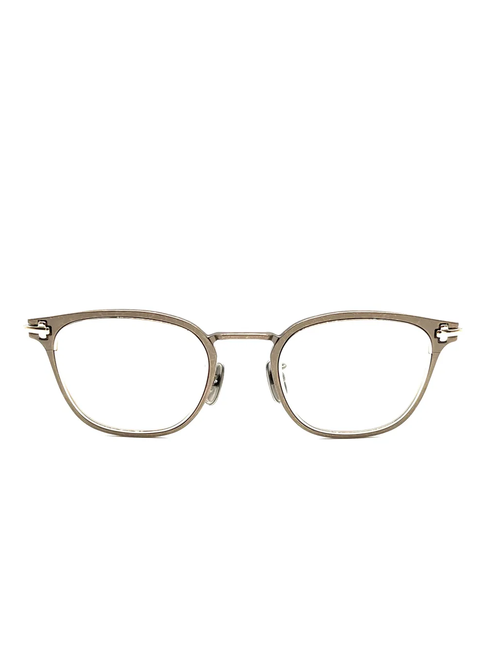 TAYLOR WITH RESPECT Skoll geometric-frame glasses | Grey | Image 1