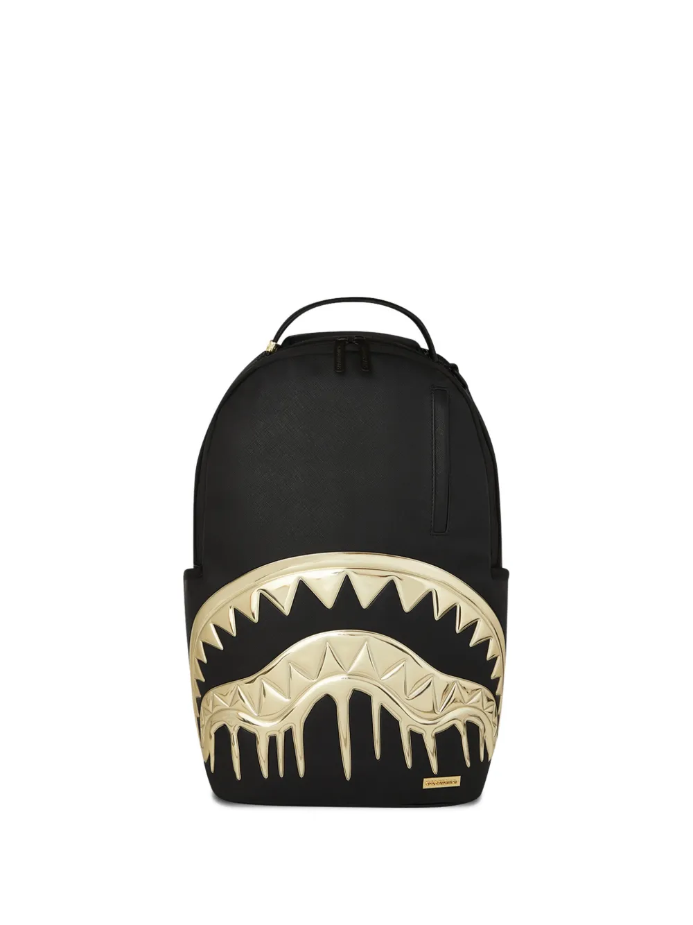 Sprayground Gold and Dangerous metallic-teeth backpack - Nero