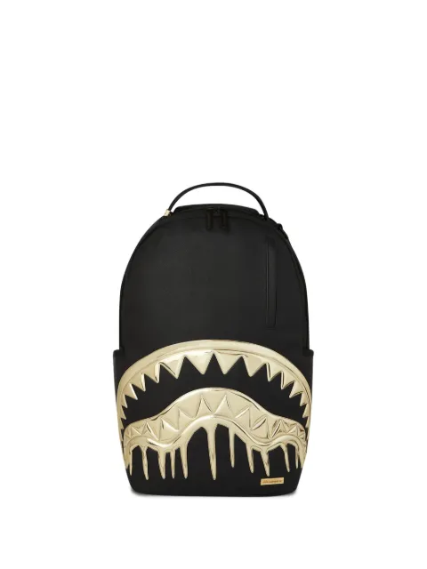 Sprayground Gold and Dangerous metallic-teeth backpack