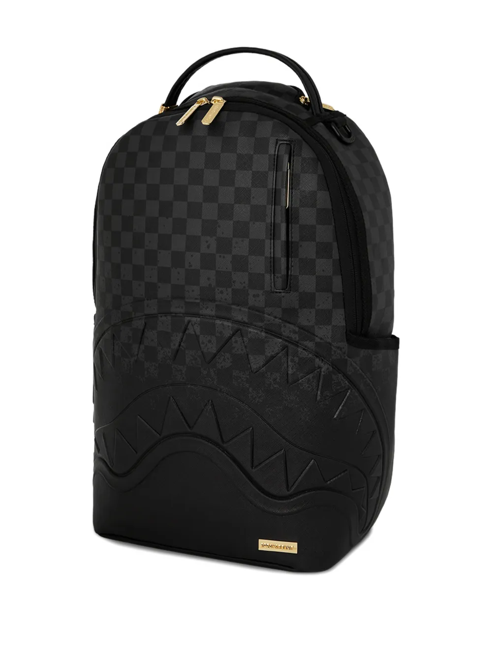 Sprayground Spritz Checkerboard Shark Backpack | Black | FARFETCH