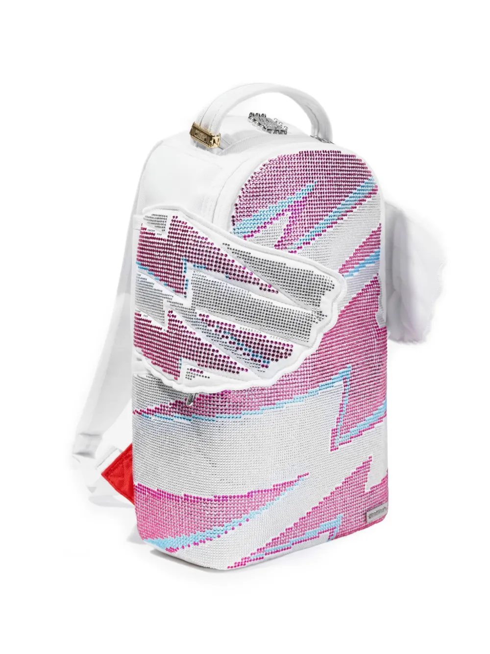  Sprayground Kid Zaino Ai Wings Con Strass - Bianco 