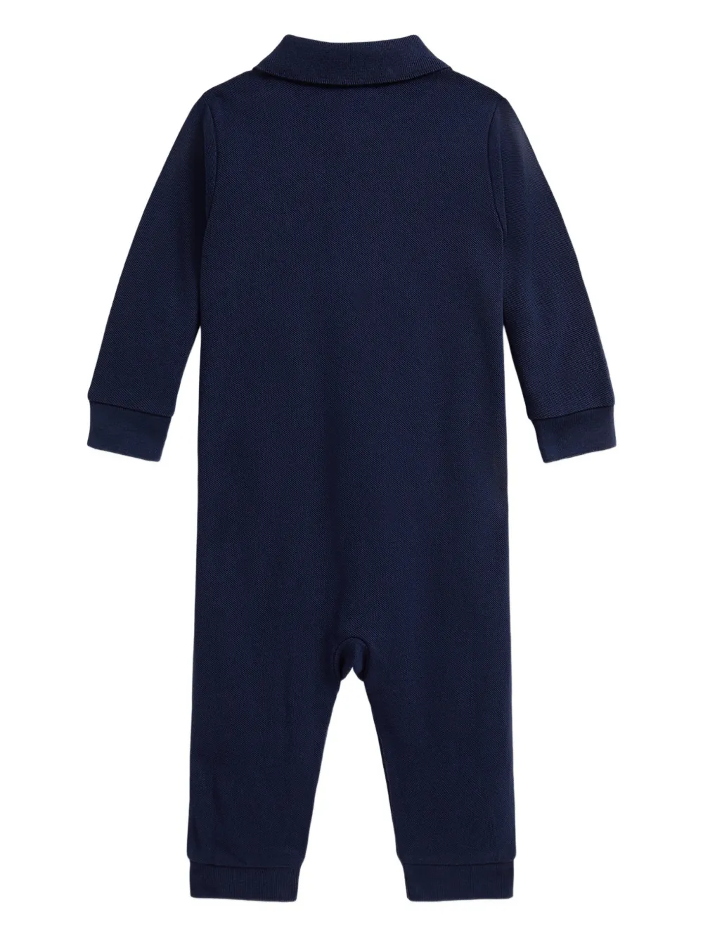 POLO RALPH LAUREN KIDS long-sleeve polo-collar romper - Blauw