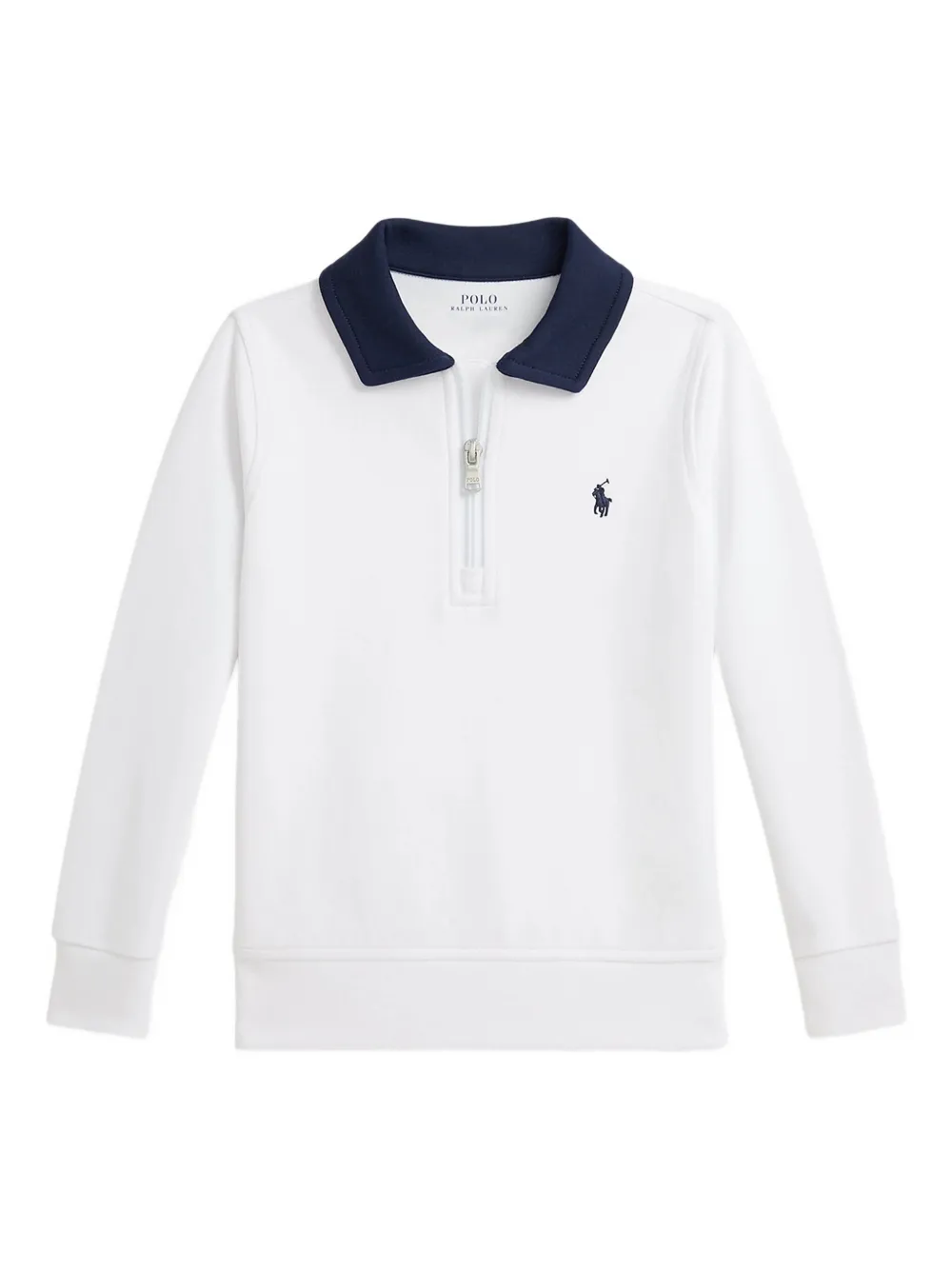 POLO RALPH LAUREN KIDS half-zip polo shirt - Bianco