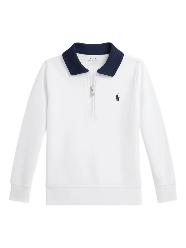 POLO RALPH LAUREN KIDS half-zip Polo Shirt | White | FARFETCH