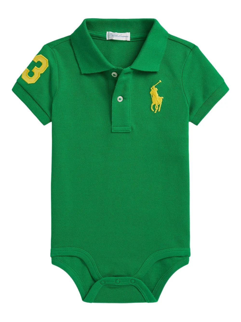 POLO RALPH LAUREN KIDS logo-embroidered body - Verde