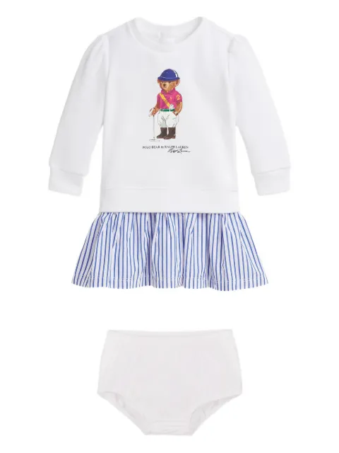 POLO RALPH LAUREN KIDS striped-detail dress set
