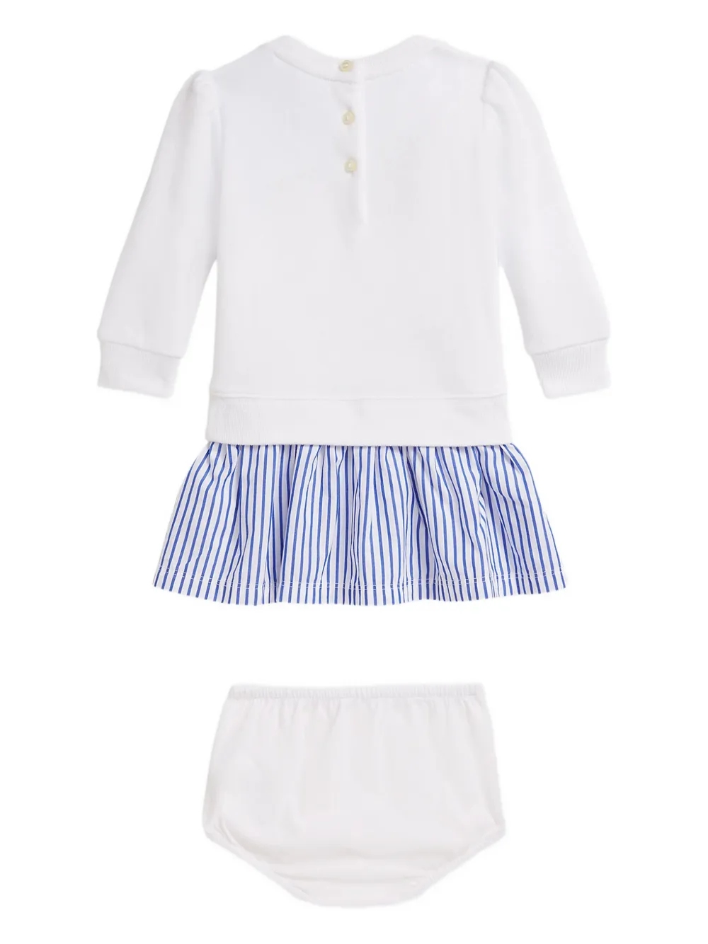 Striped-Detail Dress Set