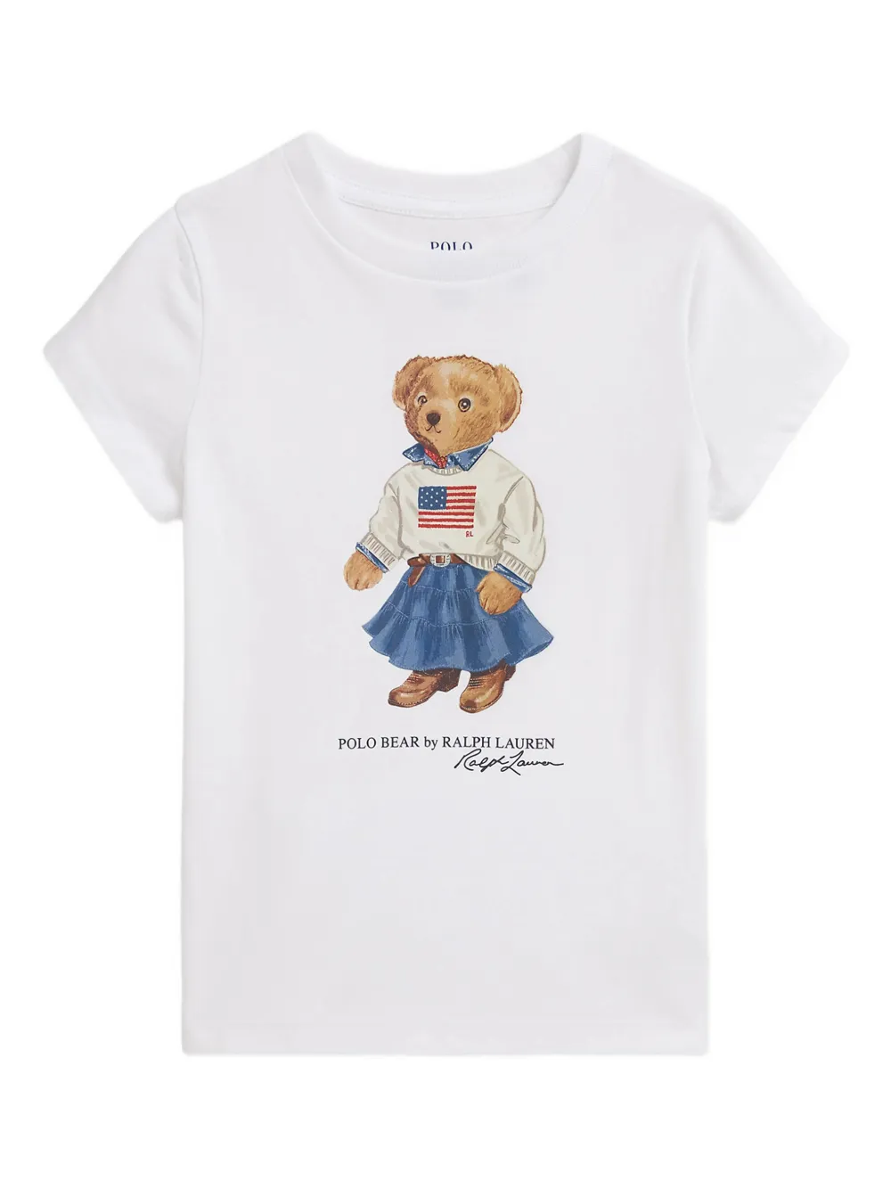 POLO RALPH LAUREN KIDS graphic-print T-shirt - Bianco