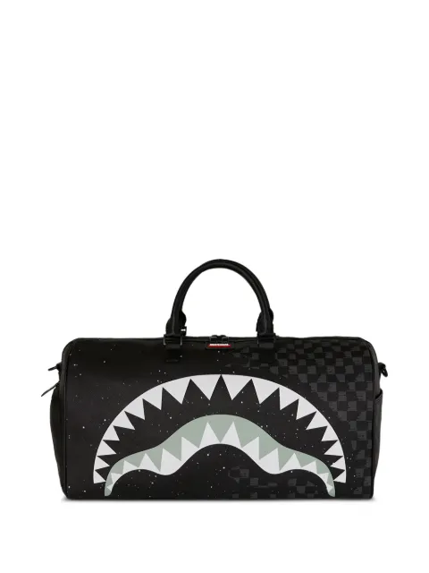 Sprayground Deep Space Drip shark checkerboard holdall