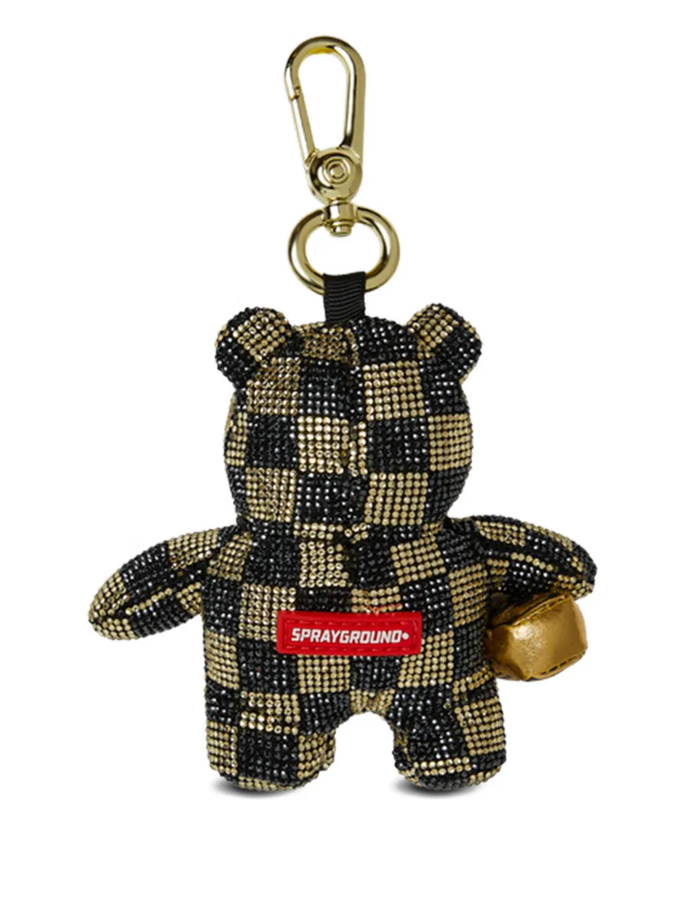 Sprayground Gold and Dangerous checkered teddy-bear keyring | Niños | Image 2