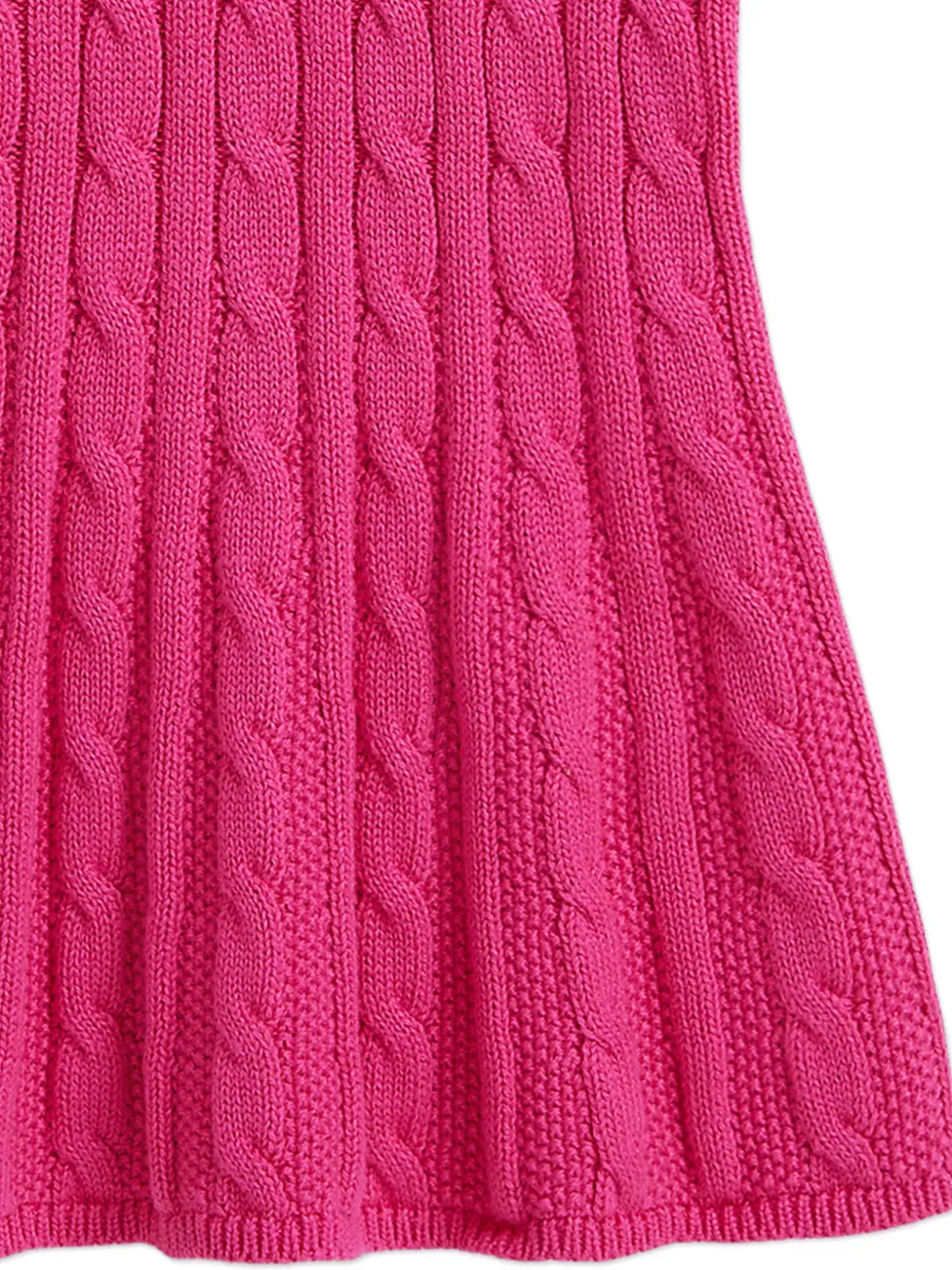 Cable-Knit Polo-Collar Dress