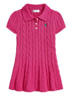 POLO RALPH LAUREN KIDS ケーブルニット ショートスリーブワンピース